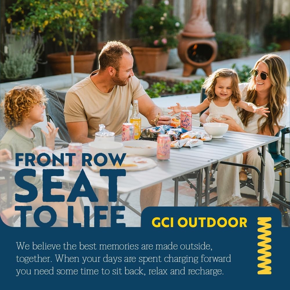 image:imageGCI OUTDOOR SlimFold Table Portable Outdoor 4 Person Dining Table Heat Resistant Aluminum Tabletop Perfect for Barbecues Camping Picnics amp Tailgating
