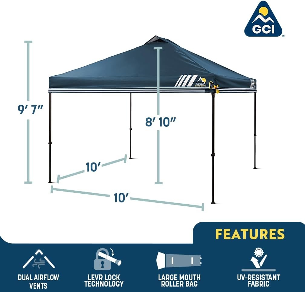 image:imageGCI Outdoor LevrUp Pop Up Canopy Tent 10x10 Mercury GrayRoyal