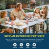 GCI OUTDOOR Slim-Fold Table XL | Portable Outdoor 4-6 Person Dining Table, Heat Resistant Aluminum Tabletop, Perfect for Barbecues, Camping, Picnics & Tailgating
