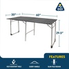 GCI OUTDOOR Slim-Fold Table XL | Portable Outdoor 4-6 Person Dining Table, Heat Resistant Aluminum Tabletop, Perfect for Barbecues, Camping, Picnics & Tailgating