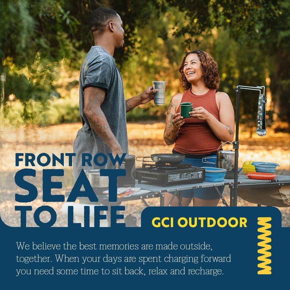 image:imageGCI OUTDOOR SlimFold Cook Station Portable Folding Kitchen Table with a Heat Resistant Tabletop 4 Side Tables amp Storage Rack Perfect for Picnics amp Camping TripsMaster Cook Station