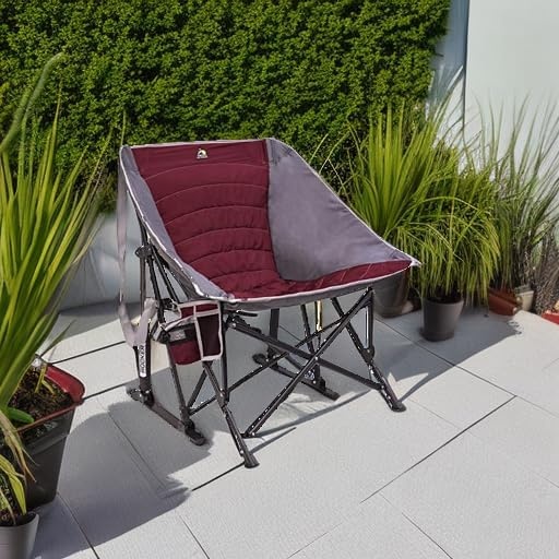 image:imageGCI Outdoor Pod Rocker Outdoor Rocking Chair with SunShade CanopyRed