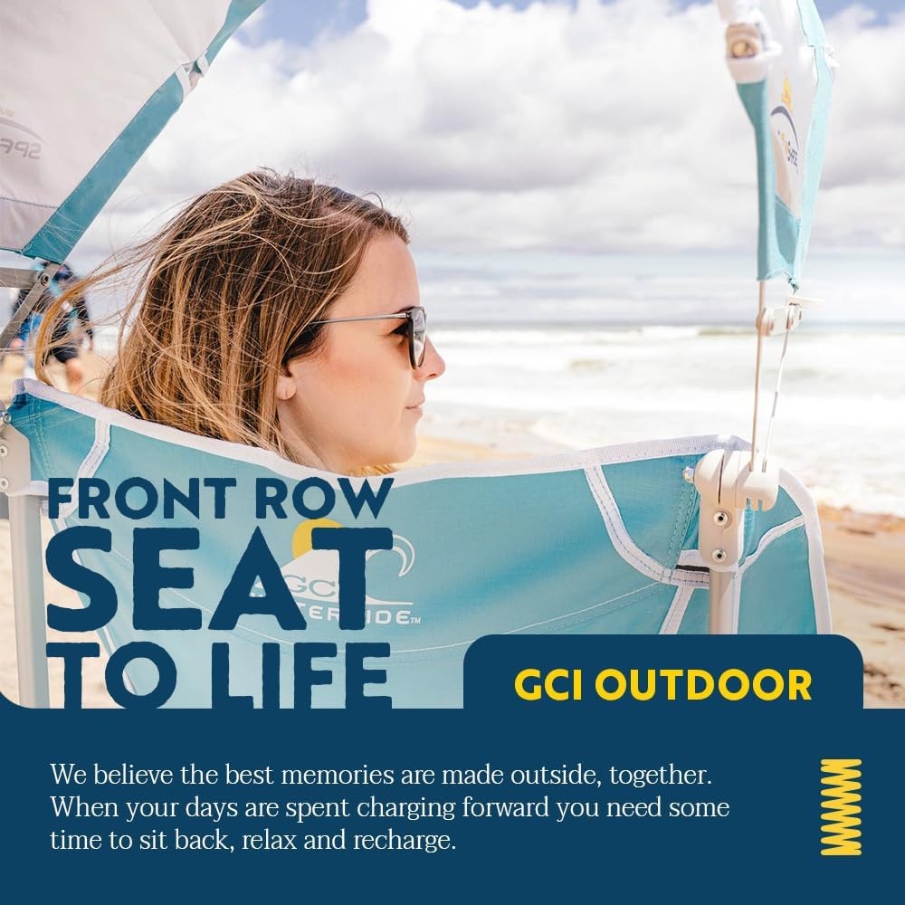 image:imageGCI Outdoor Waterside Pod Rocker Outdoor Rocking Chair with Sunshade CanopyPod Rocker with SunShade Beach