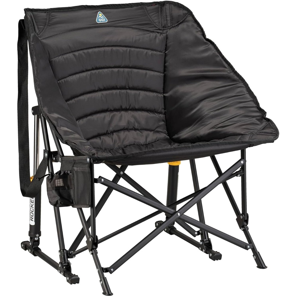 image:imageGCI Outdoor Pod Rocker Outdoor Rocking Chair with SunShade CanopyBlack