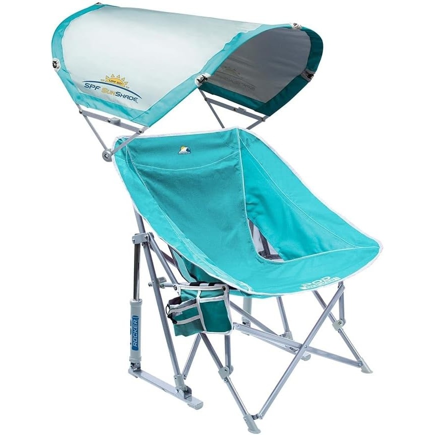 image:imageGCI Outdoor Waterside Pod Rocker Outdoor Rocking Chair with Sunshade CanopyPod Rocker with SunShade Beach