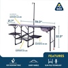 GCI OUTDOOR Slim-Fold Cook Station | Portable Folding Kitchen Table with a Heat Resistant Tabletop, 4 Side Tables & Storage Rack, Perfect for Picnics & Camping Trips(Master Cook Station)