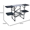 GCI OUTDOOR Slim-Fold Cook Station | Portable Folding Kitchen Table with a Heat Resistant Tabletop, 4 Side Tables & Storage Rack, Perfect for Picnics & Camping Trips(Slim Fold Cook Station)