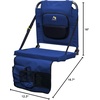 GCI Outdoor BleacherBack Lumbar Stadium Chair With Padded Backrest(Royal Blue)