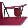 GCI Outdoor Comfort Pro Camping Chair | Collapsible Folding Chair with Durable Armrests, Drink Holder & Portable Carry Bag — Heathered Royal(Cinnamon Red)
