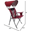 GCI Outdoor Comfort Pro Camping Chair | Collapsible Folding Chair with Durable Armrests, Drink Holder & Portable Carry Bag — Heathered Royal(Cinnamon Red)
