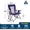 GCI Outdoor Comfort Pro Camping Chair | Collapsible Folding Chair with Durable Armrests, Drink Holder & Portable Carry Bag — Heathered Royal(Loden Green)