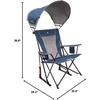 GCI Outdoor Comfort Pro Camping Chair | Collapsible Folding Chair with Durable Armrests, Drink Holder & Portable Carry Bag — Heathered Royal(Neptune Blue)
