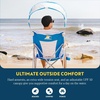 GCI Outdoor Comfort Pro Camping Chair | Collapsible Folding Chair with Durable Armrests, Drink Holder & Portable Carry Bag — Heathered Royal(Saybrook)