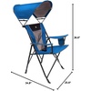GCI Outdoor Comfort Pro Camping Chair | Collapsible Folding Chair with Durable Armrests, Drink Holder & Portable Carry Bag — Heathered Royal(Saybrook Royal Blue)