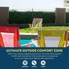 GCI Outdoor Comfort Pro Camping Chair | Collapsible Folding Chair with Durable Armrests, Drink Holder & Portable Carry Bag — Heathered Royal(Sweet Tea)
