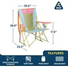 GCI Outdoor Comfort Pro Camping Chair | Collapsible Folding Chair with Durable Armrests, Drink Holder & Portable Carry Bag — Heathered Royal(Sweet Tea)