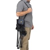 GCI Outdoor Quik-E-Seat | Portable, Folding Tripod Chair with Drink Holder and Padded Lumbar Support — Black
