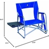 GCI Outdoor Slim-Fold Event Outdoor Folding Chair Camping Chair With Side Table(Royal Blue)