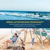 GCI Outdoor Waterside Pod Rocker Outdoor Rocking Chair with Sunshade Canopy(Pod Rocker with SunShade Beach)
