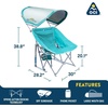 GCI Outdoor Waterside Pod Rocker Outdoor Rocking Chair with Sunshade Canopy(Pod Rocker with SunShade Beach)