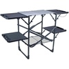 GCI OUTDOOR Slim-Fold Cook Station | Portable Folding Kitchen Table with a Heat Resistant Tabletop, 4 Side Tables & Storage Rack, Perfect for Picnics & Camping Trips(Slim Fold Cook Station)