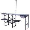 GCI OUTDOOR Slim-Fold Cook Station | Portable Folding Kitchen Table with a Heat Resistant Tabletop, 4 Side Tables & Storage Rack, Perfect for Picnics & Camping Trips(Master Cook Station)