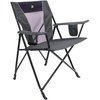 GCI Outdoor Comfort Pro Camping Chair | Collapsible Folding Chair with Durable Armrests, Drink Holder & Portable Carry Bag — Heathered Royal(Heathered Pewter Gray)