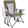 GCI Outdoor Comfort Pro Camping Chair | Collapsible Folding Chair with Durable Armrests, Drink Holder & Portable Carry Bag — Heathered Royal(Loden Green)