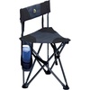 GCI Outdoor Quik-E-Seat | Portable, Folding Tripod Chair with Drink Holder and Padded Lumbar Support — Black