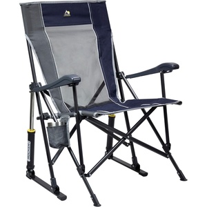 GCI Outdoor Comfort Pro Camping Chair | Collapsible Folding Chair with Durable Armrests, Drink Holder & Portable Carry Bag — Heathered Royal(Midnight)