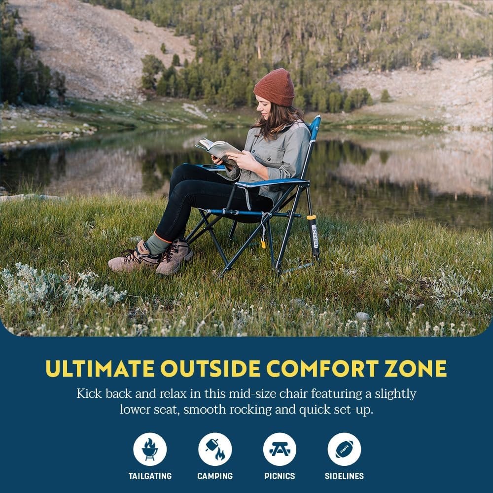 image:imageGCI Outdoor Kickback Rocker Camping Chair Indigo BlueIndigo Blue