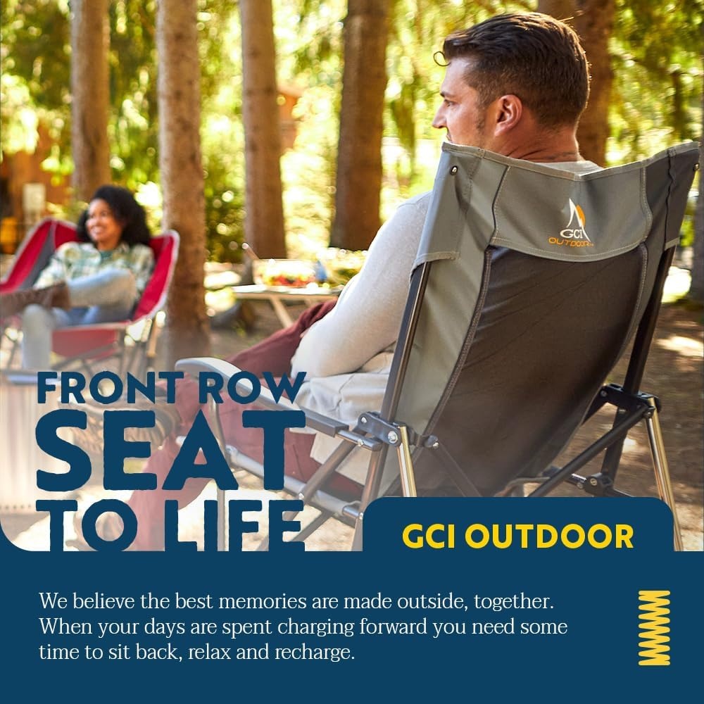 image:imageGCI Outdoor Roadtrip Rocker Collapsible Rocking Chair amp Outdoor Camping Chair Indigo