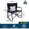 GCI Outdoor FirePit Rocker Low-Ride Outdoor Rocking Chair with Beverage Holder(Black)