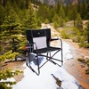 GCI Outdoor FirePit Rocker Low-Ride Outdoor Rocking Chair with Beverage Holder(Black)