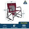 GCI Outdoor FirePit Rocker Low-Ride Outdoor Rocking Chair with Beverage Holder(Cinnamon)