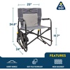 GCI Outdoor FirePit Rocker Low-Ride Outdoor Rocking Chair with Beverage Holder(Heathered Pewter)