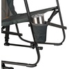 GCI Outdoor FirePit Rocker Low-Ride Outdoor Rocking Chair with Beverage Holder(Hunter Topo)