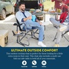 GCI Outdoor FirePit Rocker Low-Ride Outdoor Rocking Chair with Beverage Holder(Red)