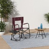 GCI Outdoor FirePit Rocker Low-Ride Outdoor Rocking Chair with Beverage Holder(Red)