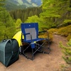 GCI Outdoor FirePit Rocker Low-Ride Outdoor Rocking Chair with Beverage Holder(Royal Blue)