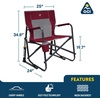 GCI Outdoor FirePit Rocker Low-Ride Outdoor Rocking Chair with Beverage Holder(Royal Blue)