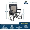 GCI Outdoor FirePit Rocker Low-Ride Outdoor Rocking Chair with Beverage Holder(Stealth Camo)