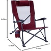 GCI Outdoor Low-Ride Reclining Camping Chair(Cinnamon Red)