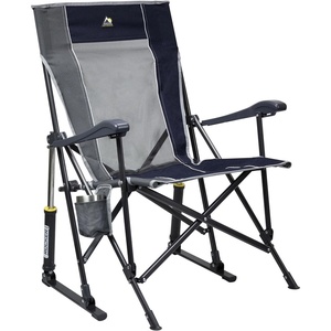 GCI Outdoor Roadtrip Rocker Collapsible Rocking Chair & Outdoor Camping Chair – Indigo