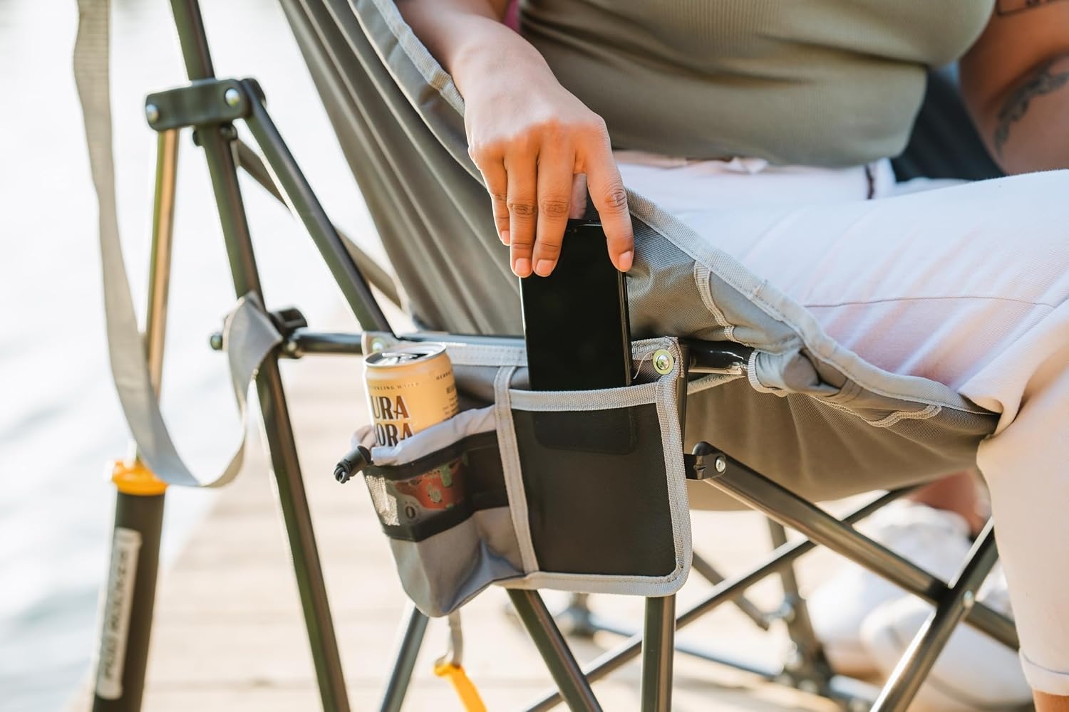 image:imageGCI Outdoor Pod Rocker Collapsible Rocking Chair amp Outdoor Camping Chair Indigo BlueRoyal Blue