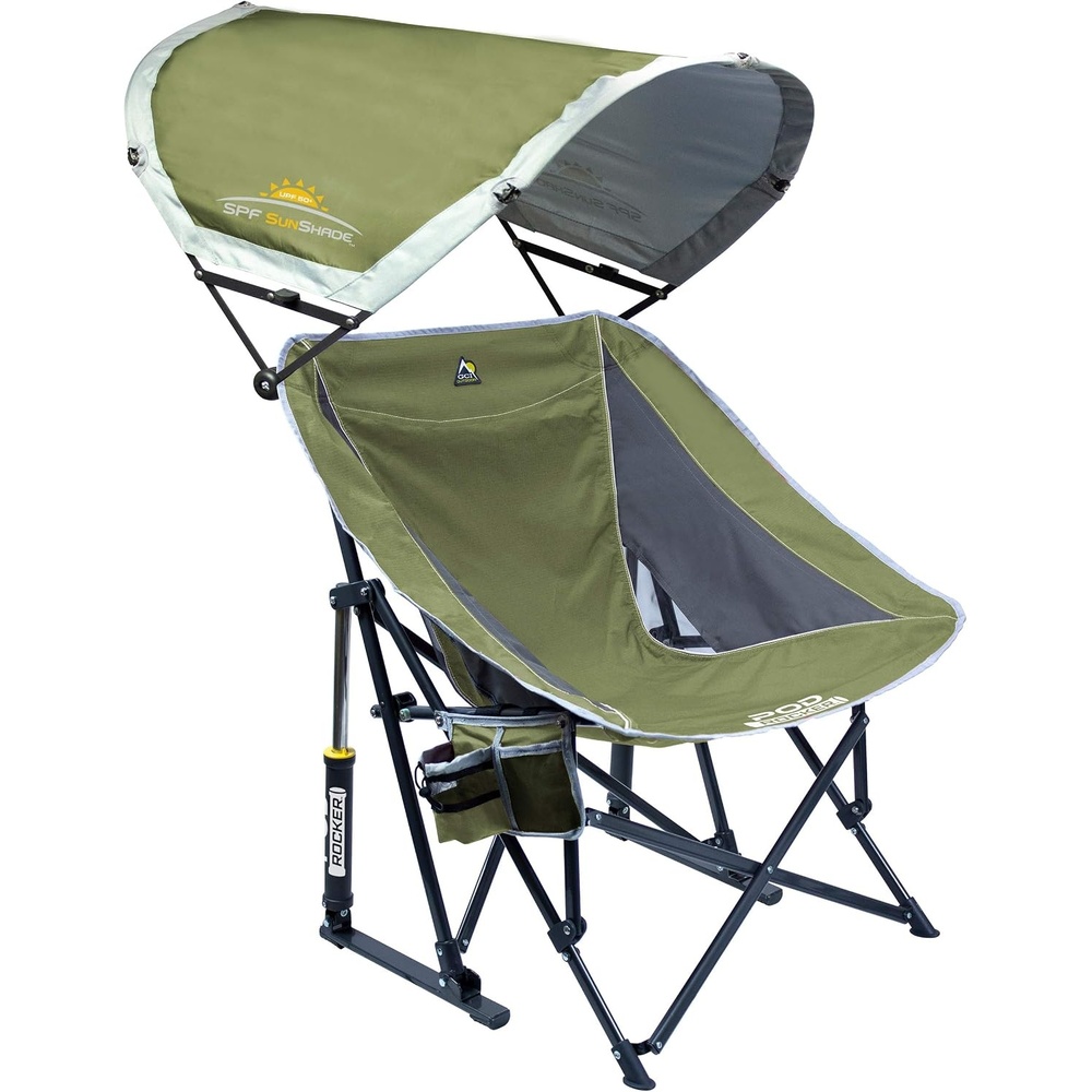 image:imageGCI Outdoor Pod Rocker Collapsible Rocking Chair amp Outdoor Camping Chair Indigo BlueLoden Green