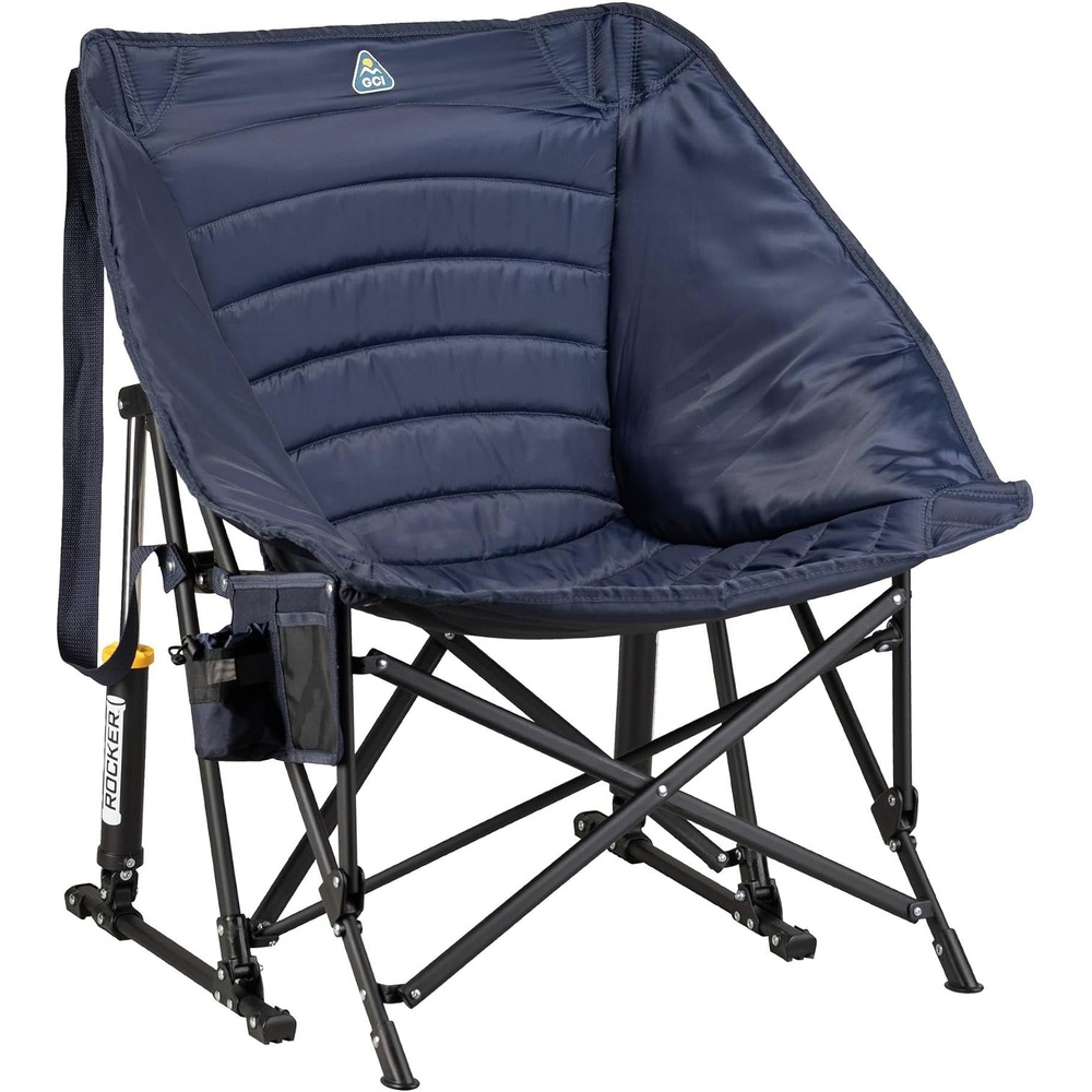 image:imageGCI Outdoor Pod Rocker Collapsible Rocking Chair amp Outdoor Camping Chair Indigo BlueNavy