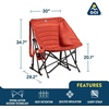 GCI Outdoor Pod Rocker Collapsible Rocking Chair & Outdoor Camping Chair, Indigo Blue(Black)