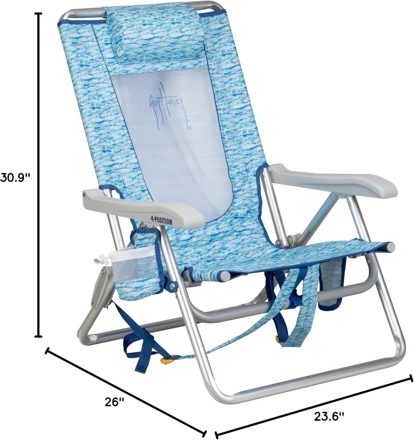 image:imageGCI Outdoor Backpack Beach Chair Reclining Folding Chair with Durable Armrests Drink Holder amp Carry Straps Perfect for Beach Trips amp Picnics Baitwall