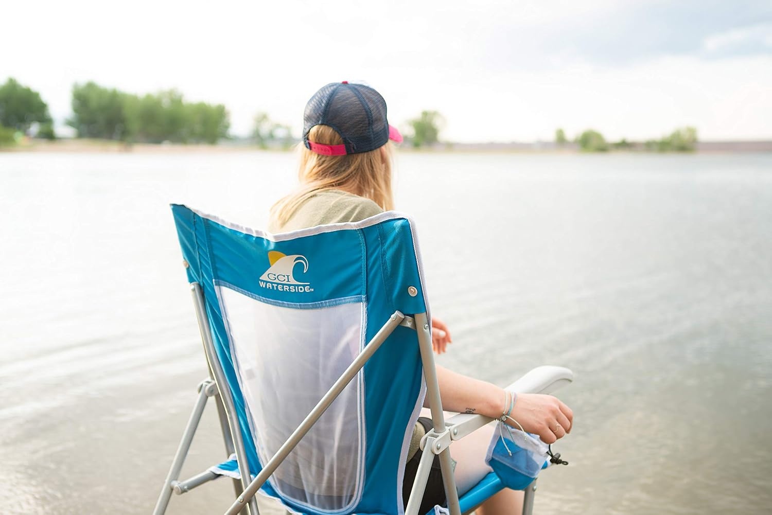 image:imageGCI Outdoor Sunshade Recliner Beach Chair Collapsible Folding Canopy Shade Chair with Durable Armrests Drink Holder amp Portable Carry Bag Perfect for Beach Trips amp Picnics Seafoam GreenSaybrook